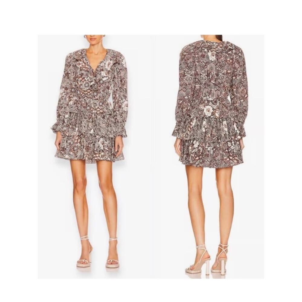 ULLA JOHNSON lola dress in teak floral sz 4 - Picture 3 of 9